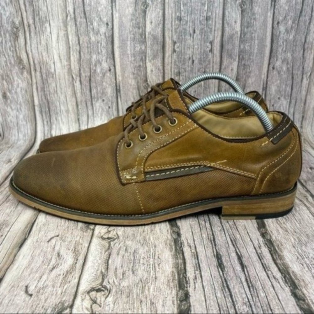 Steve Madden Men’s Size 8.5 Brown Jaysun Oxford Shoes - Picture 4 of 9
